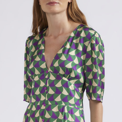 ABITO LUNGO TIPO CHEMISIER STAMPATO