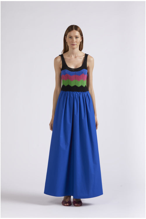 ABITO LUNGO CON TOP LAVORATO A CROCHET