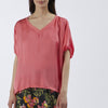 BLUSA OVERSIZE CON SCOLLO A V