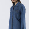 CAMICIA DRITTA MANICHE LUNGHE IN CHAMBRAY