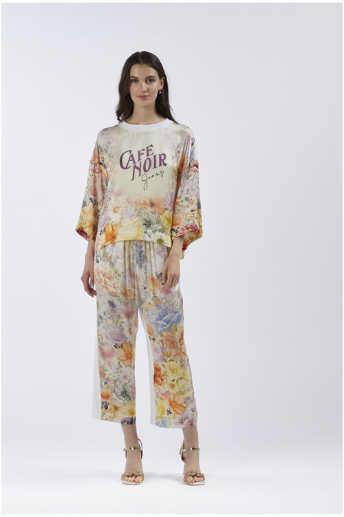 FELPA BIMATERIALE CON DAVANTI STAMPATO