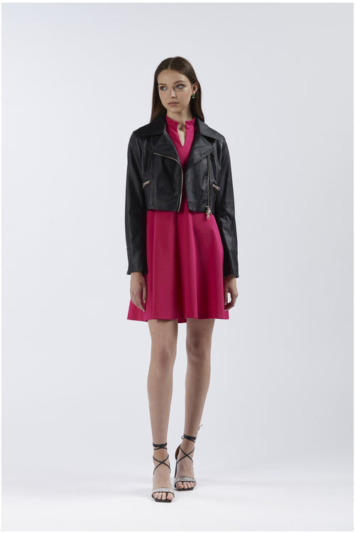 CHIODO CORTO IN SIMILPELLE