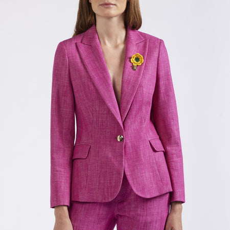 GIACCA MONOPETTO FINTO DENIM