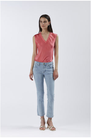 DENIM CROPPED FLARE