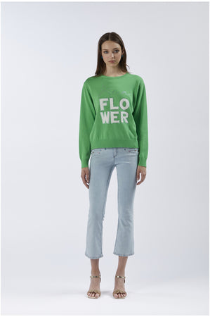 MAGLIA GIROCOLLO BE A FLOWER