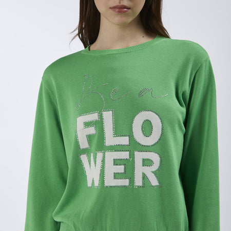MAGLIA GIROCOLLO BE A FLOWER