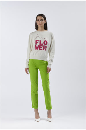 MAGLIA GIROCOLLO BE A FLOWER