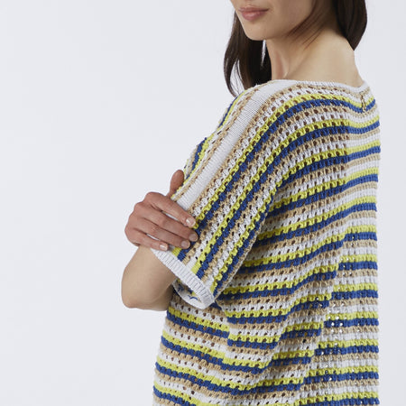 MAGLIONCINO CROCHET A MANICHE CORTE