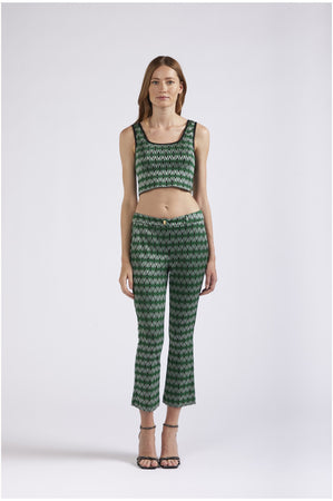 TOP CORTO TESSUTO JACQUARD