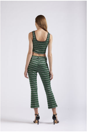 TOP CORTO TESSUTO JACQUARD