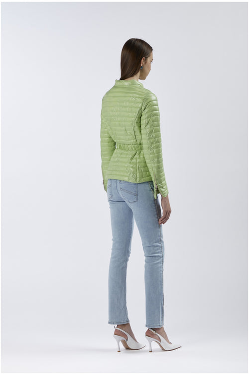 PIUMINO CON CINTURA ELASTICA E FIBBIA LOGATA