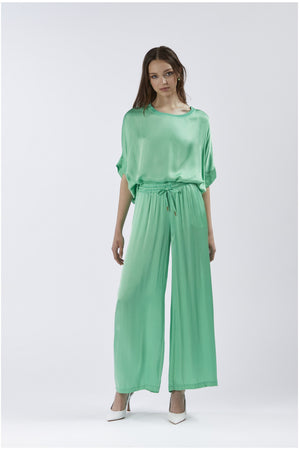 PANTALONI PALAZZO IN SATIN