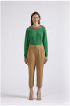 PANTALONE CHINO CON PINCES IN GABARDINADI COTONE