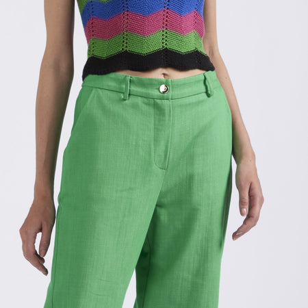 PANATALONE PALAZZO FINTO DENIM