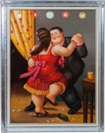 Biscottini Biscottini Dipinto Olio su Tela a Mano 110x140 Cornice Legno Foglia Argento