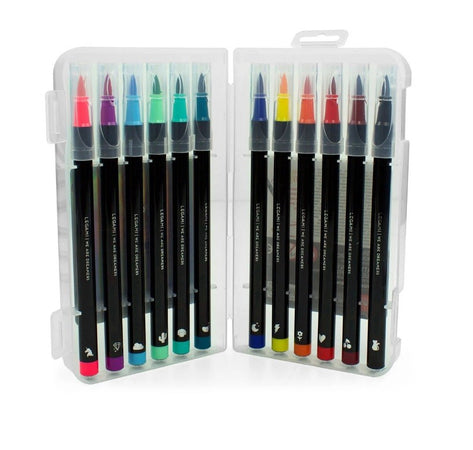 Legami, Set di 12 Pennarelli Brush, con Punta Pennello