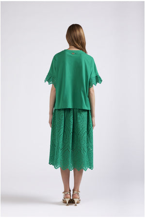 TSHIRT A SCATOLINA CON SAN GALLO ALLE MANICHE