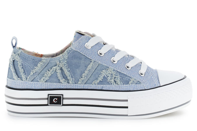 SNEAKERS IN DENIM SFRANGIATO