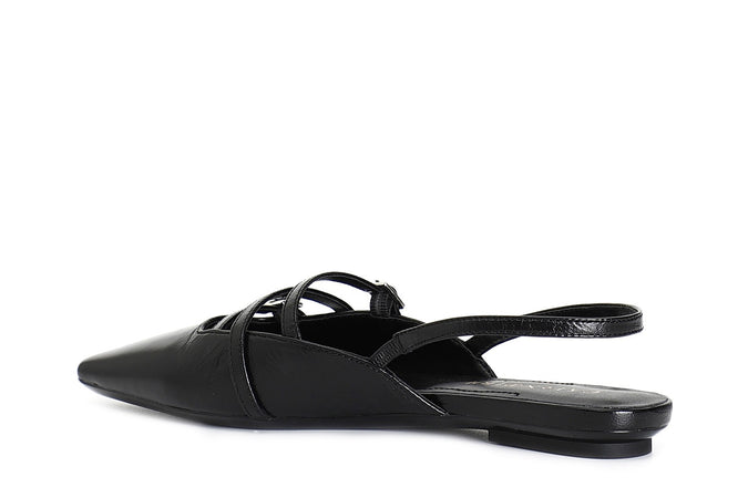 BALLERINA IN PELLE LACCIO INCROCIATO