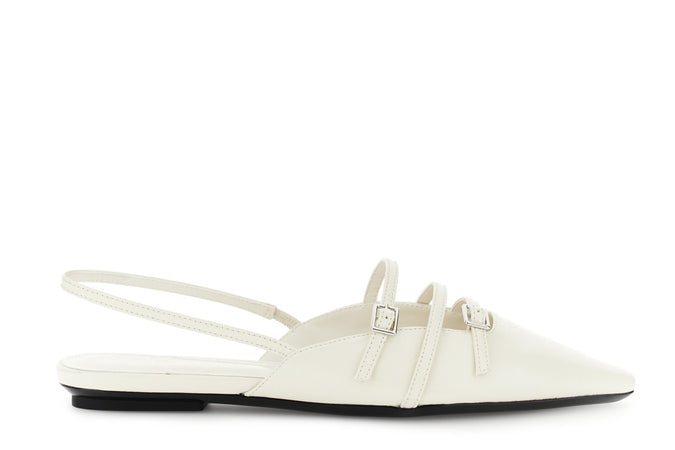 BALLERINA IN PELLE LACCIO INCROCIATO