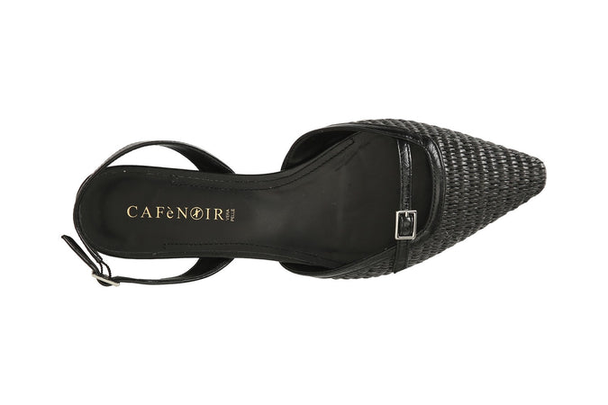 BALLERINA CON LACCIO DIETRO IN PAGLIA INTRECCIATA