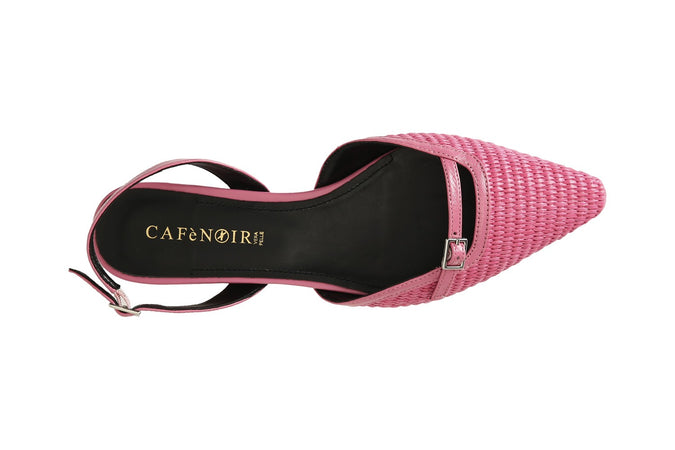 BALLERINA CON LACCIO DIETRO IN PAGLIA INTRECCIATA