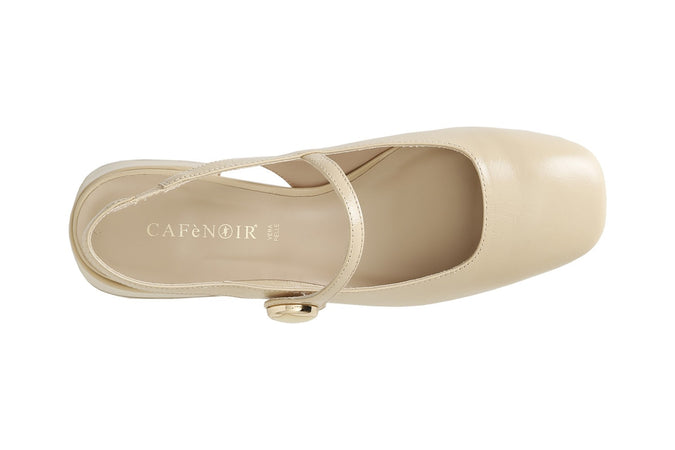 BALLERINA IN PELLE VERNICE CON ACCESSORIO BOTTONE