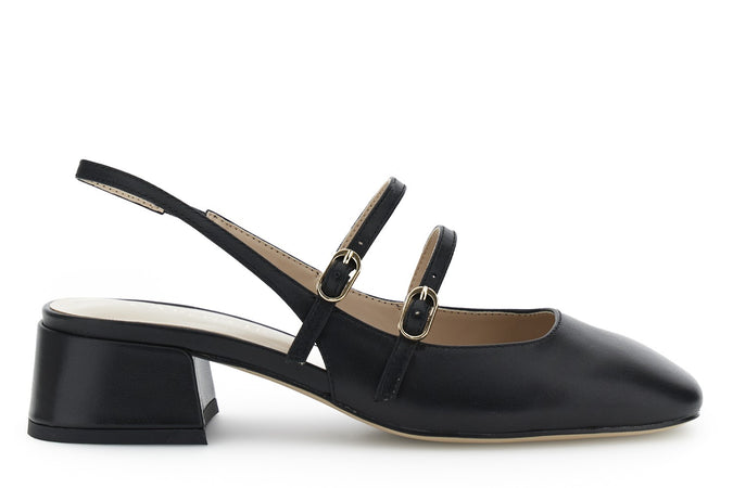 BALLERINA IN NAPPA DUE FIBBIE LACCIO DIETRO