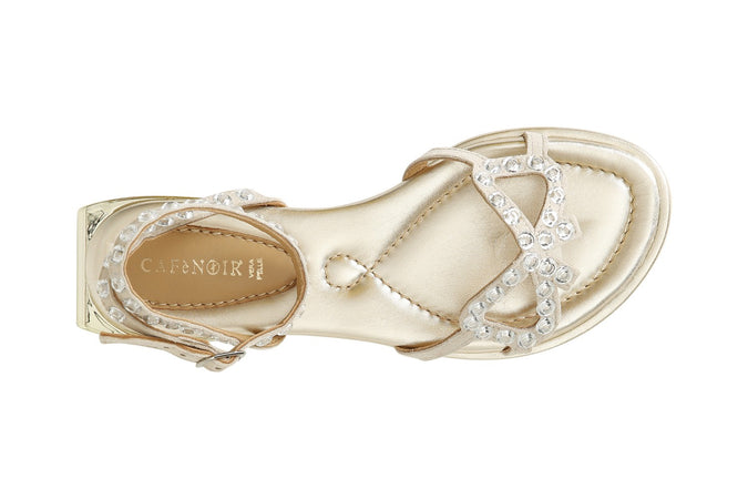 SANDALO GILDA IN CAMOSCIO CON STRASS