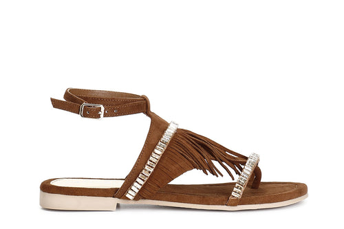 INFRADITO IN CAMOSCIO CON FRANGE E CATENA STRASS