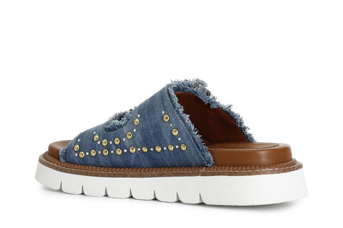 CIABATTA DENIM DOPPIA FIBBIA