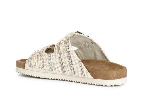 CIABATTA DOPPIA FIBBIA CON RICAMI