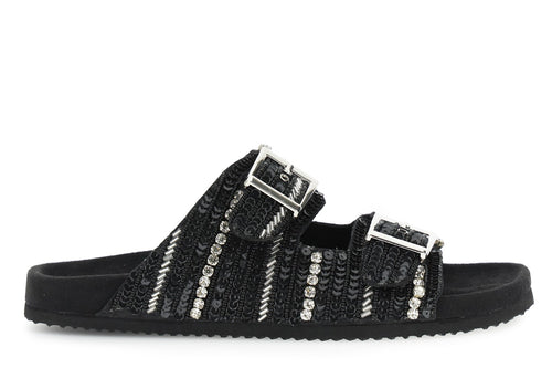 CIABATTA DOPPIA FIBBIA CON RICAMI