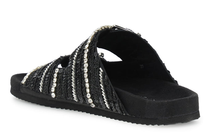 CIABATTA DOPPIA FIBBIA CON RICAMI