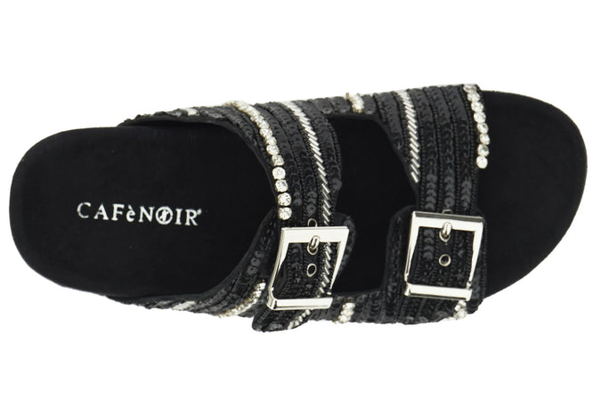 CIABATTA DOPPIA FIBBIA CON RICAMI