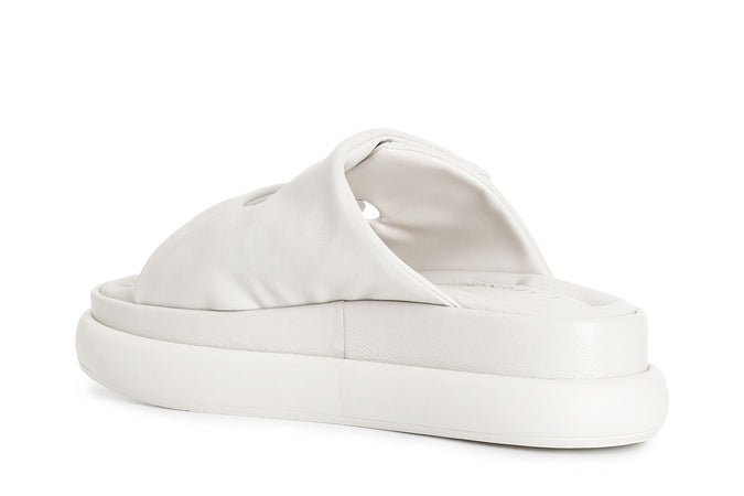 CIABATTA IN PELLE CON DUE VELCRI E BOTTONI