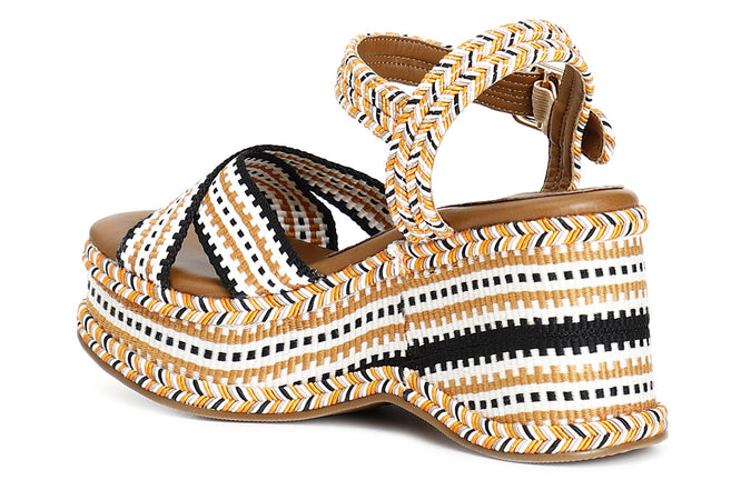 SANDALO ZEPPA IN TESSUTO