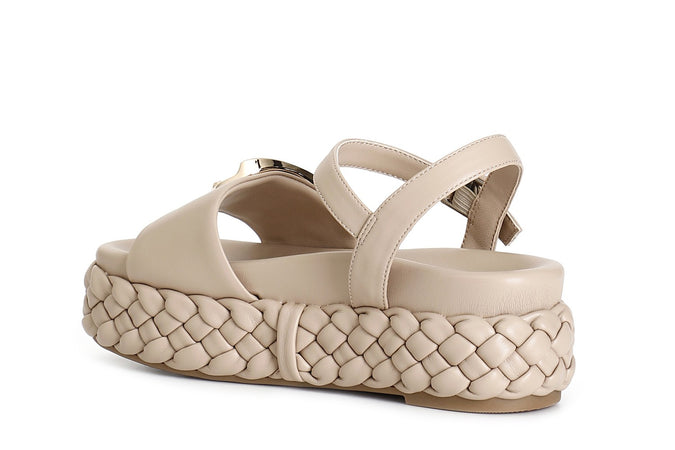 SANDALO GILDA CON FONDO A TRECCIA E ACCESSORIO
