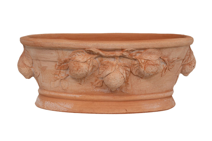 Biscottini Biscottini Vaso Ciotola Terracotta Toscana Lavorata a Mano Antigeliva 33x14x20