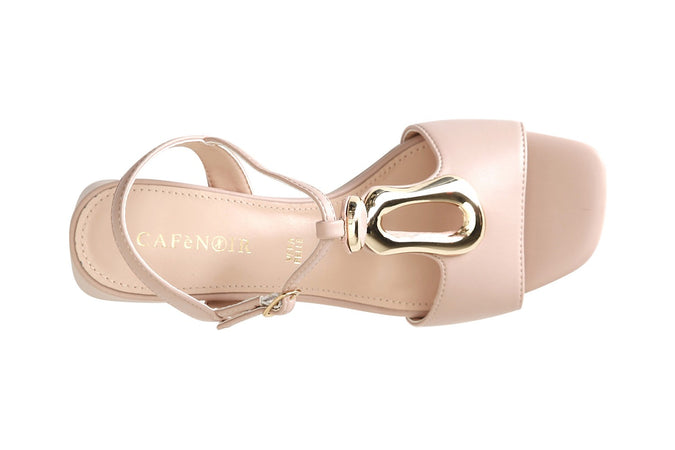 SANDALO CON ACCESSORIO IN METALLO SMALTATO