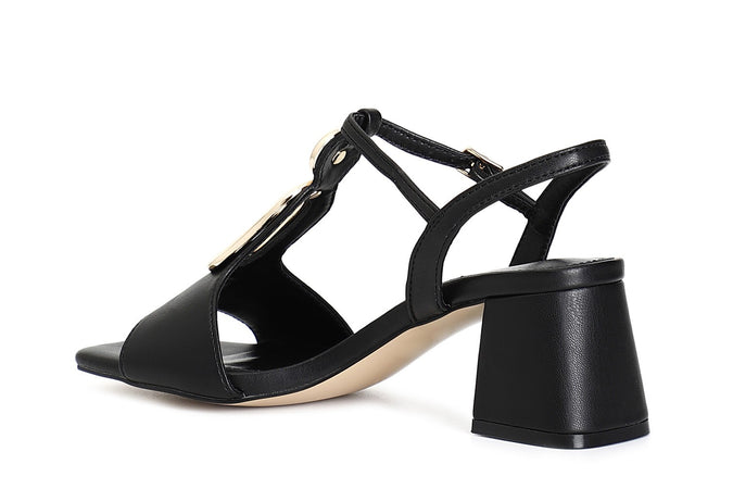 SANDALO CON ACCESSORIO IN METALLO SMALTATO