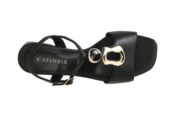 SANDALO CON ACCESSORIO IN METALLO SMALTATO