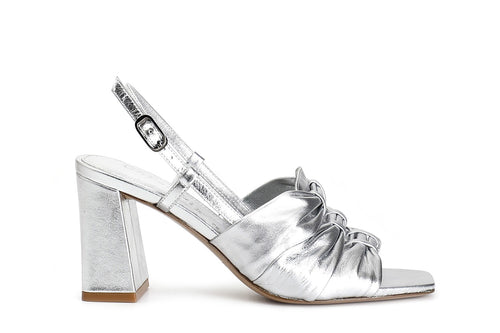 SANDALO IN PELLE LAMINATA