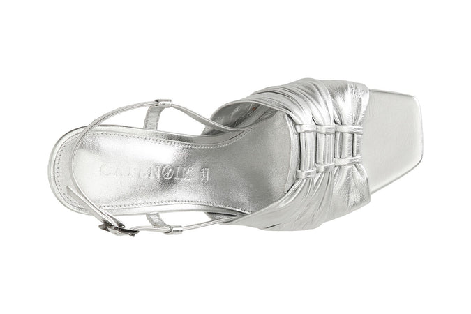 SANDALO IN PELLE LAMINATA