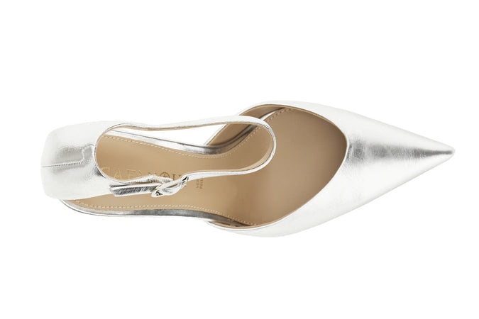 DÉCOLLÉTÉ IN PELLE LAMINATA CON LACCIO ALLA CAVIGLIA