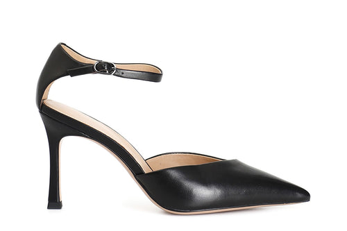 DÉCOLLÉTÉ IN PELLE CON LACCIO ALLA CAVIGLIA