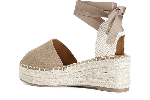 DÉCOLLETÉ IN CANVAS CON ALLACCIATURA ALLA SCHIAVA