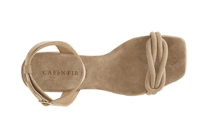 SANDALO IN PELLE CON NODO SULLA TOMAIA