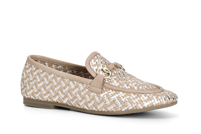 MOCASSINO IN PELLE INTRECCIATO CON MORSETTO