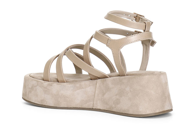 SANDALO IN PELLE MULTILISTNI INCROCIATI